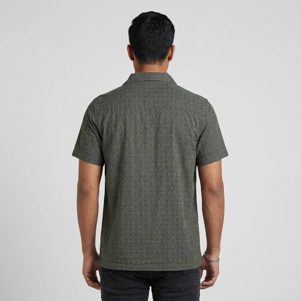 Mens Solid Cuban Shirt