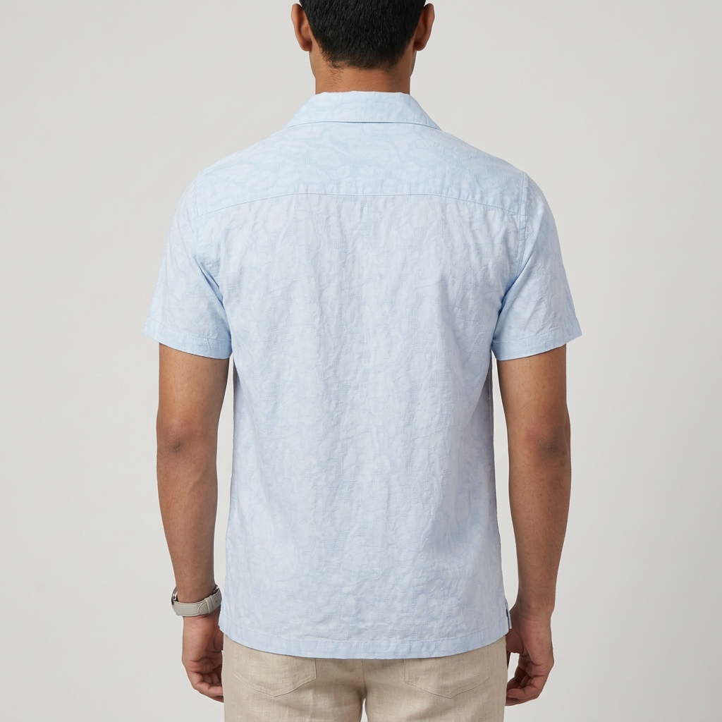 Mens Solid Cuban Shirt