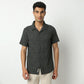 Regular Fit Textured Camp Collar Shirt