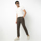 Regular Fit Solid Ankle Length Mid Rise Pants