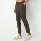 Regular Fit Solid Ankle Length Mid Rise Pants