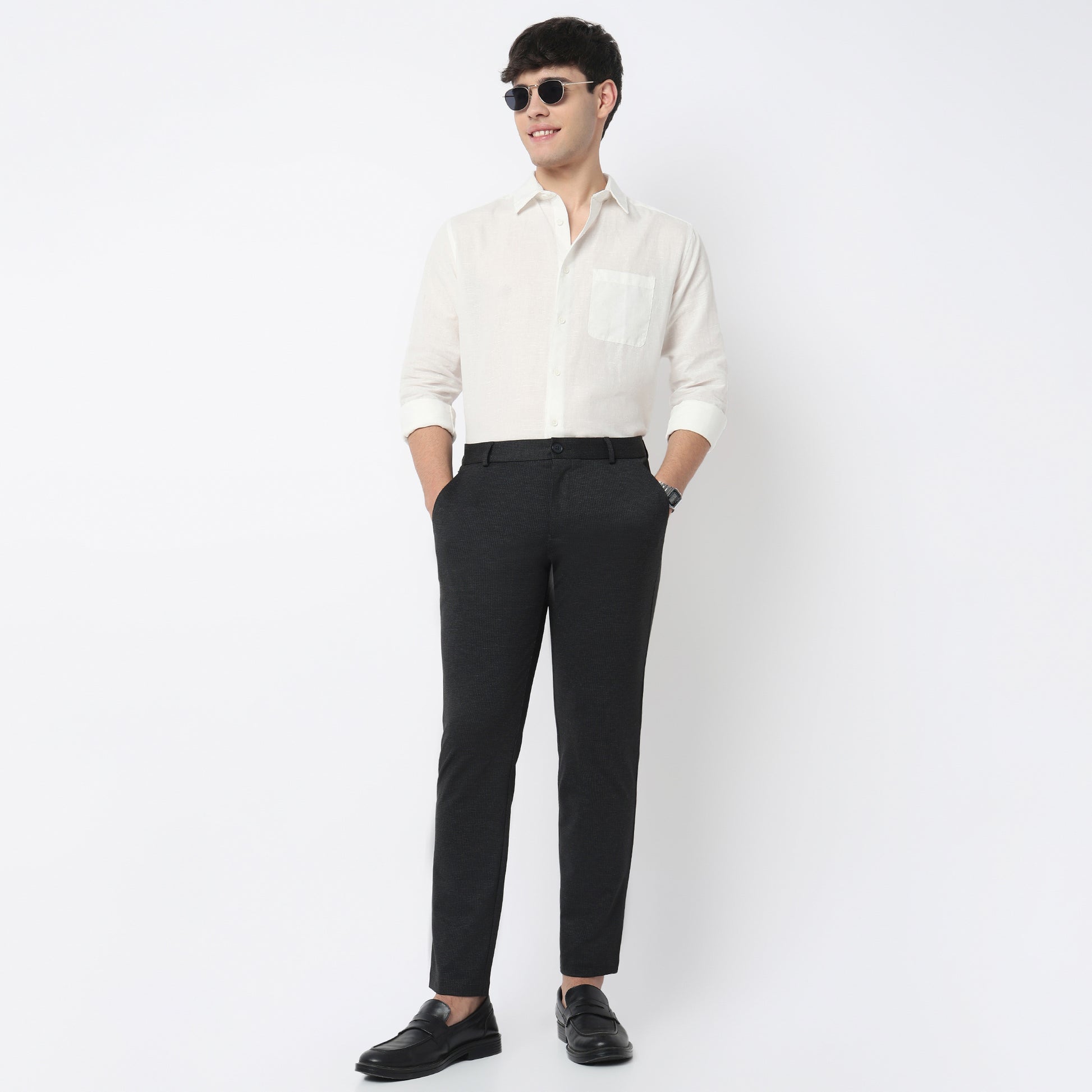 Crop Flex Pants - Ultra-Stretch Travel Friendly Crop Length With Secure Zip Pocket