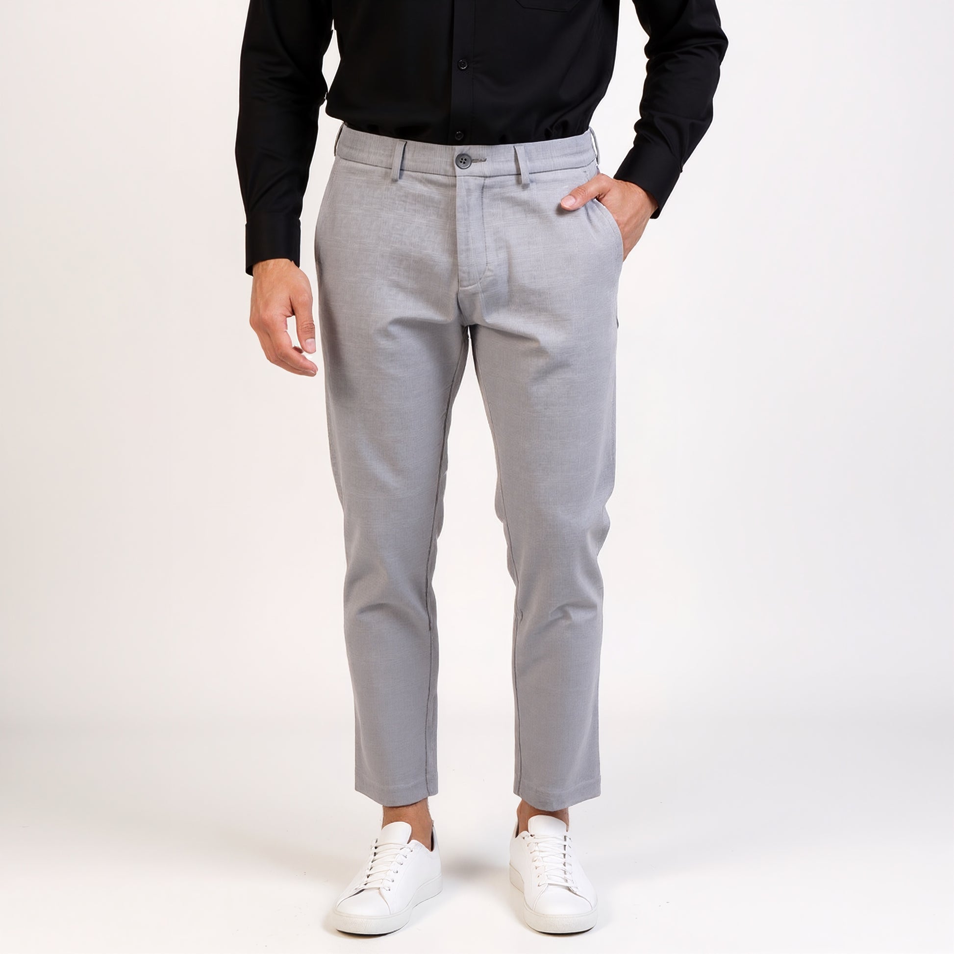 Crop Flex Pants - Ultra-Stretch Travel Friendly Crop Length With Secure Zip Pocket