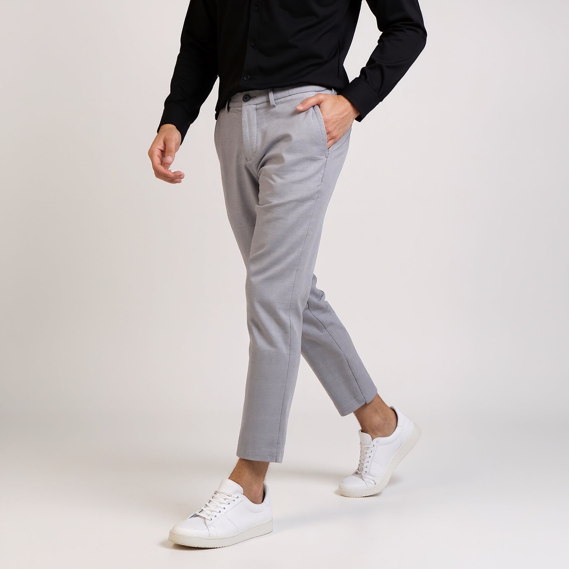 Crop Flex Pants - Ultra-Stretch Travel Friendly Crop Length With Secure Zip Pocket