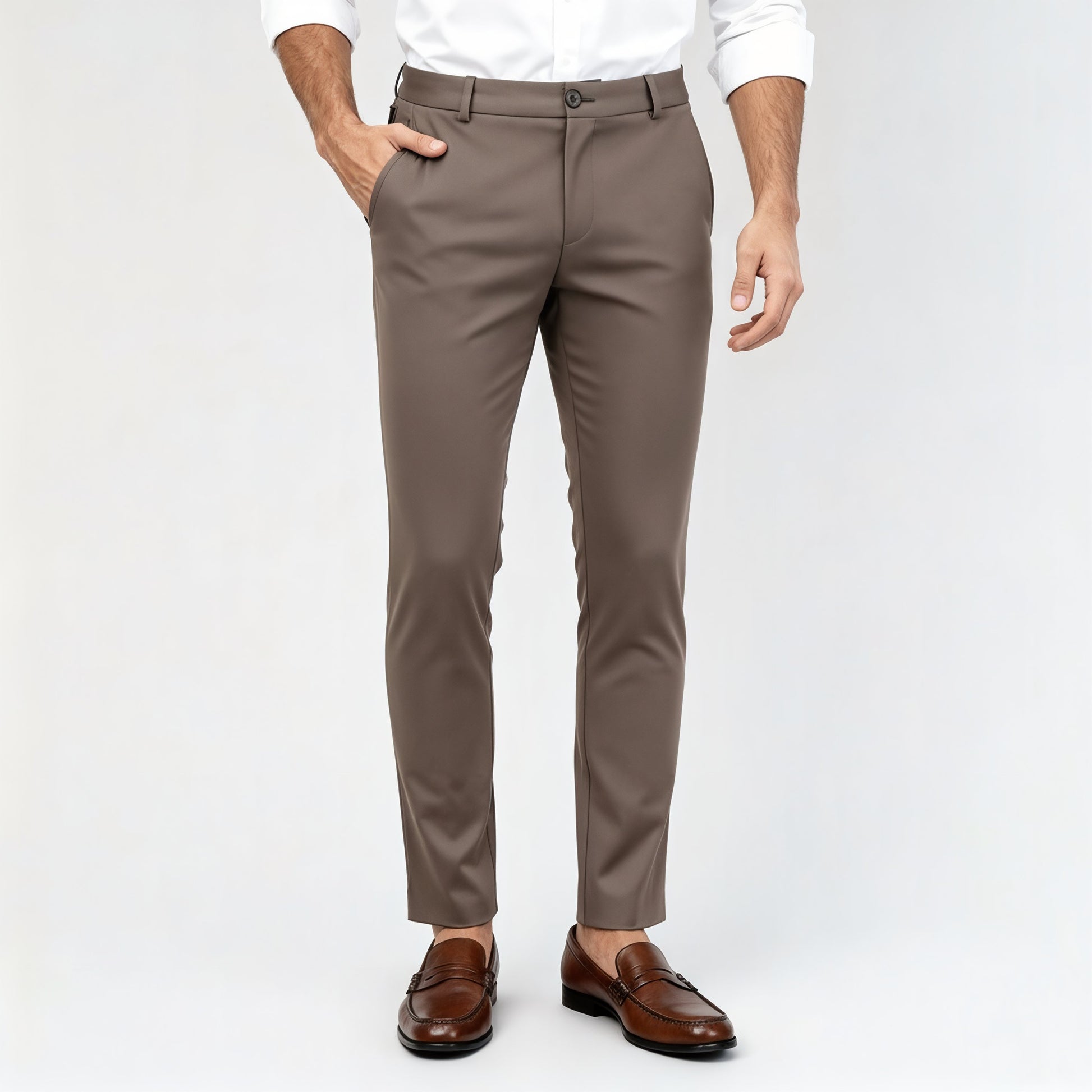 Crop Flex Pants - Ultra-Stretch Travel Friendly Crop Length With Secure Zip Pocket