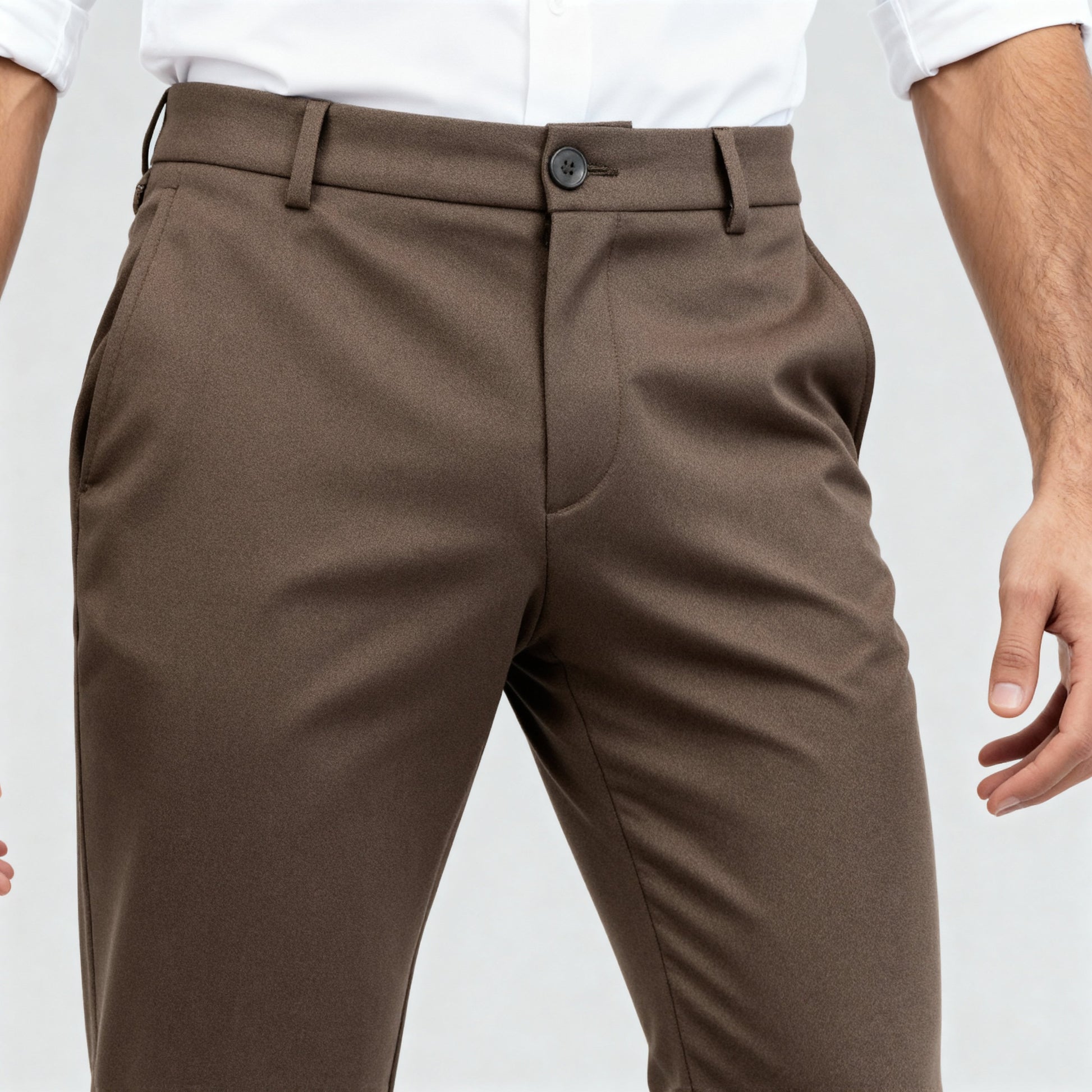 Crop Flex Pants - Ultra-Stretch Travel Friendly Crop Length With Secure Zip Pocket