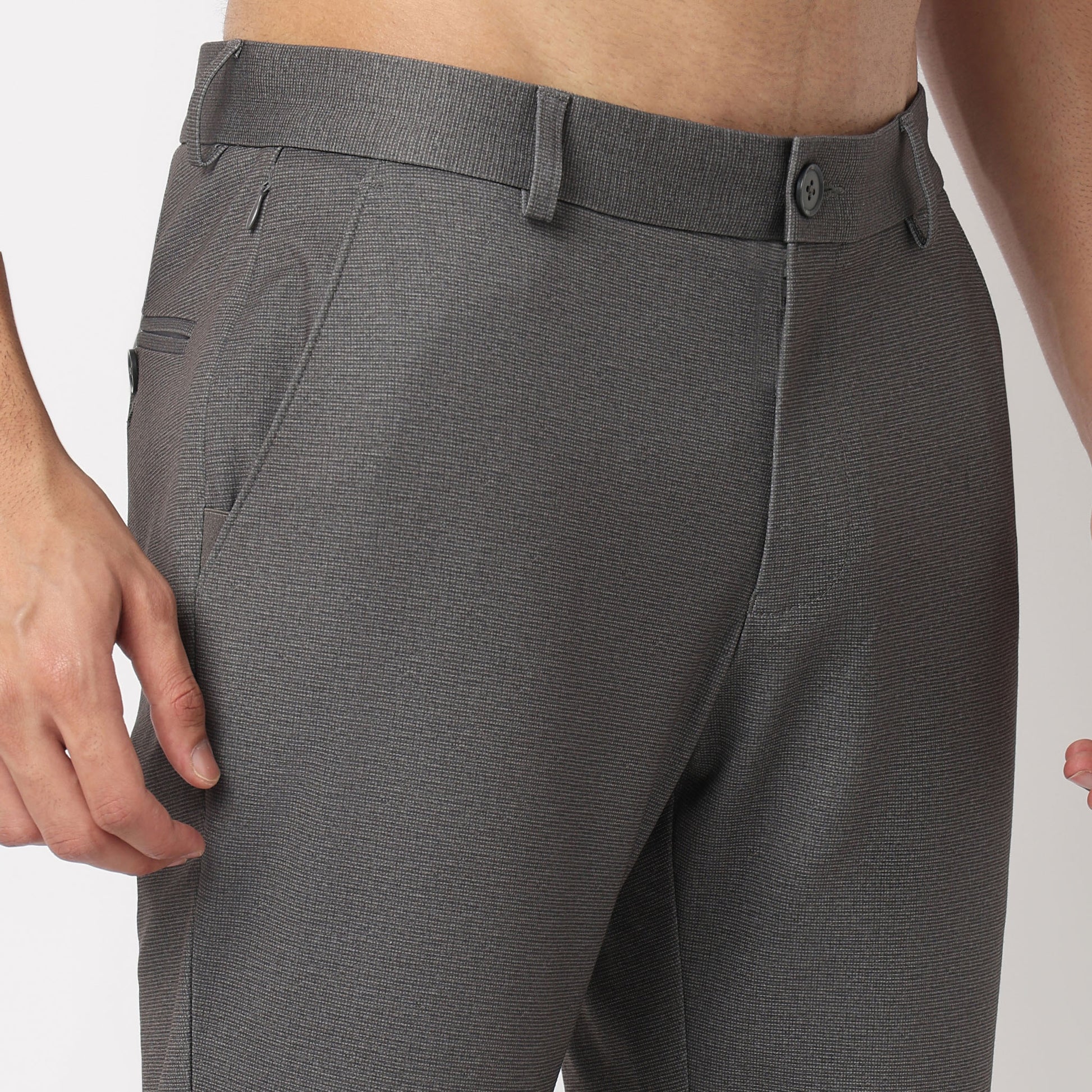 Crop Flex Pants - Ultra-Stretch Travel Friendly Crop Length With Secure Zip Pocket