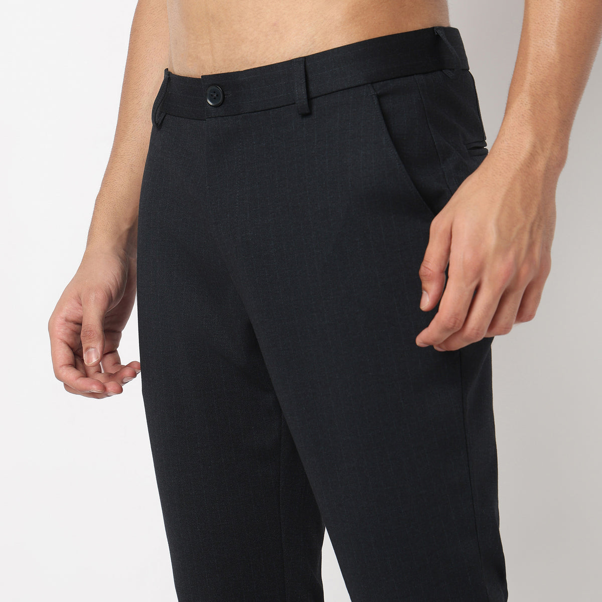 Crop Flex Pants - Ultra-Stretch Travel Friendly Crop Length With Secure Zip Pocket