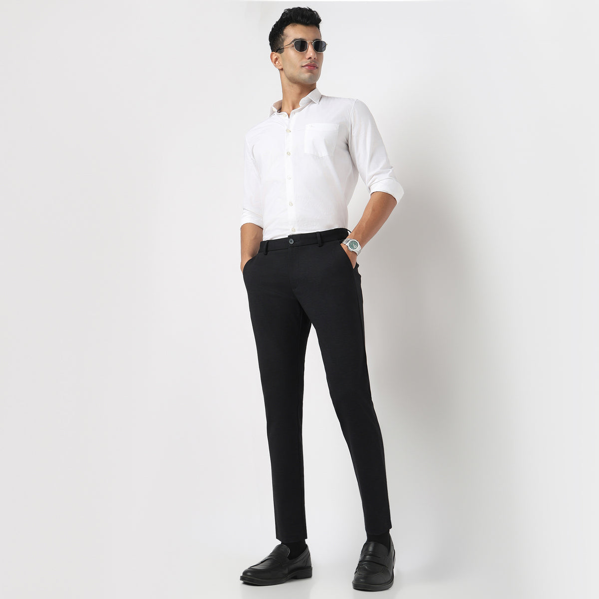 Crop Flex Pants - Ultra-Stretch Travel Friendly Crop Length With Secure Zip Pocket