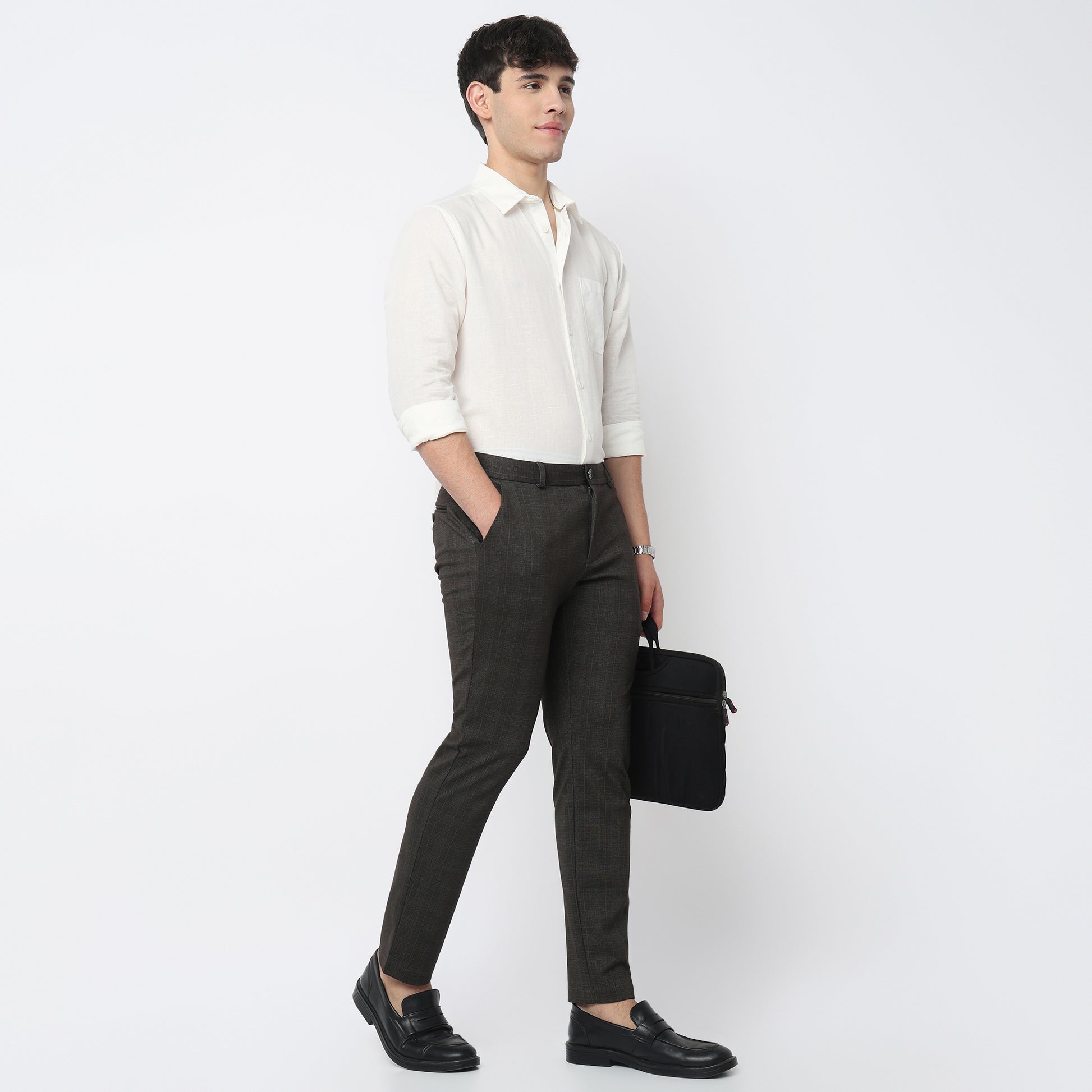 Crop Flex Pants - Ultra-Stretch Travel Friendly Crop Length With Secure Zip Pocket