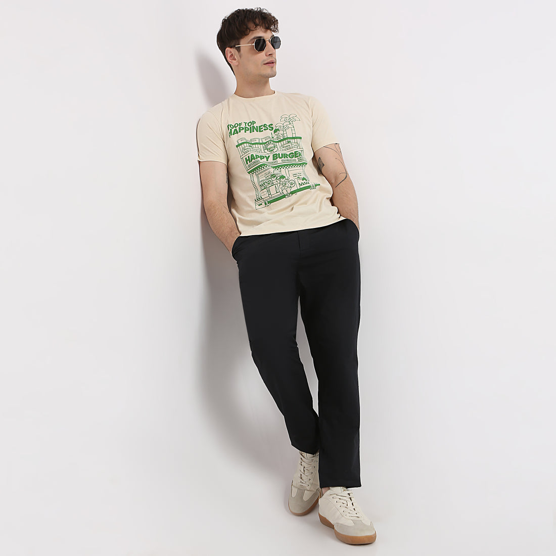 Brunch Pants - Smart Modern Elasticated Waistband Ankle Length Pure Cotton