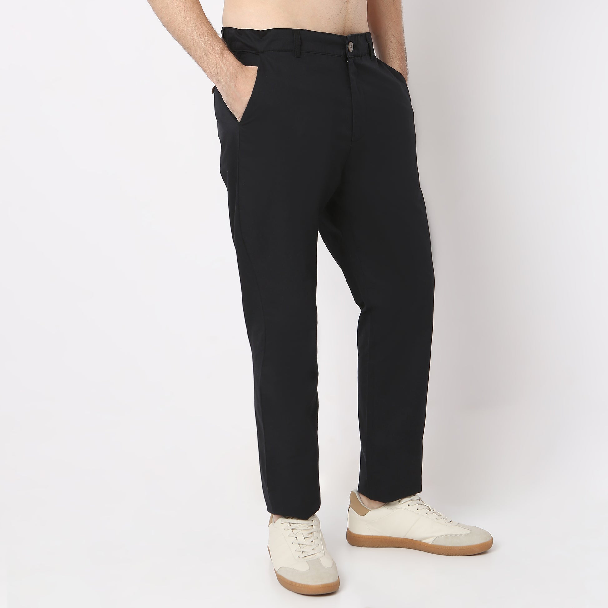Brunch Pants - Smart Modern Elasticated Waistband Ankle Length Pure Cotton