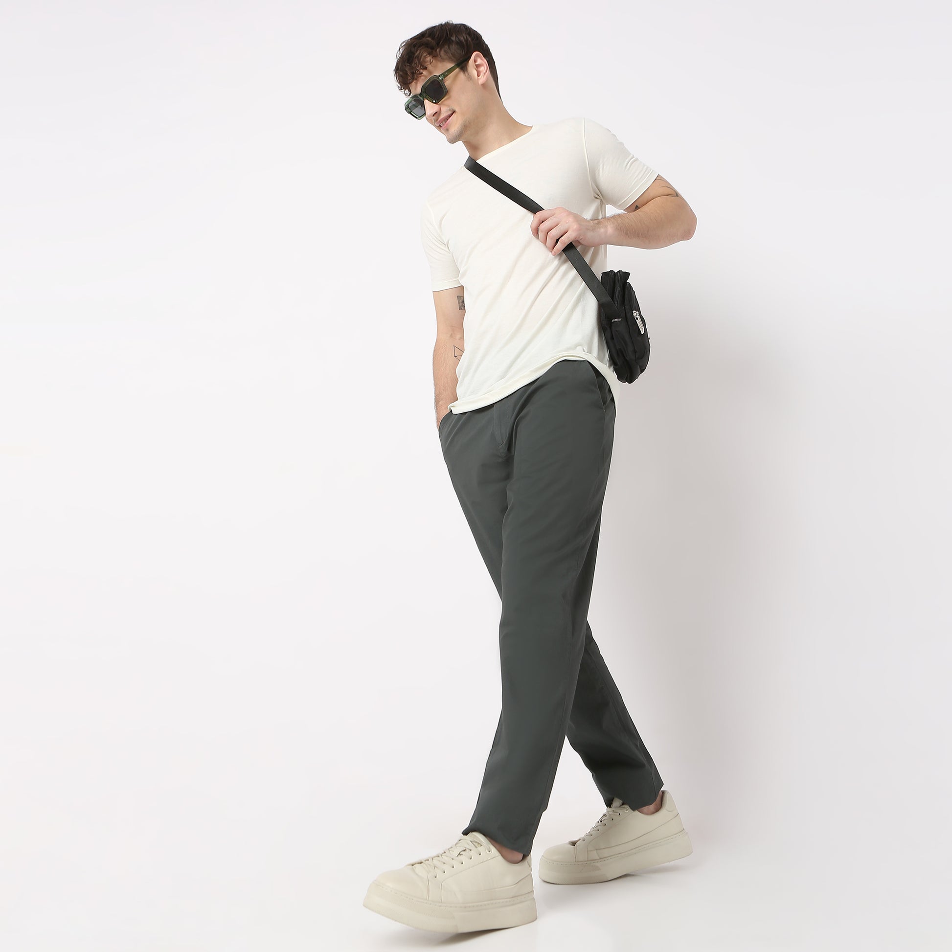 Brunch Pants - Smart Modern Elasticated Waistband Ankle Length Pure Cotton