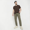 Regular Fit Solid Mid Rise Trousers