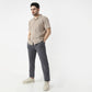 Regular Fit Solid Mid Rise Trousers