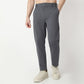 Regular Fit Solid Mid Rise Trousers