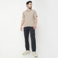 Regular Fit Solid Mid Rise Trousers