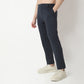 Regular Fit Solid Mid Rise Trousers