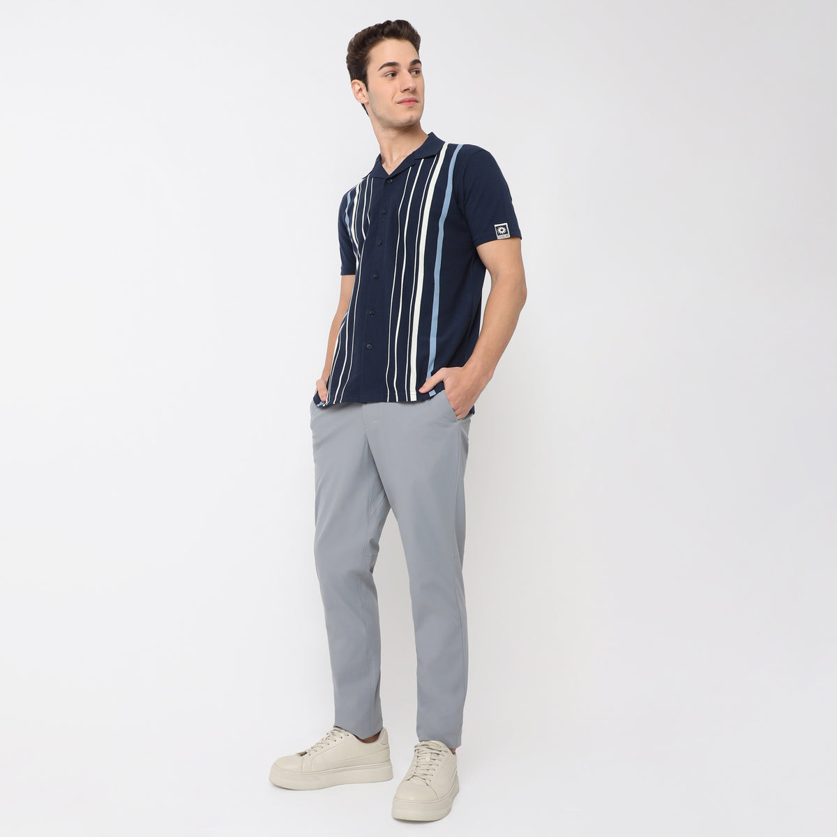 Ankle Length Modern Smart Fluidx Trousers