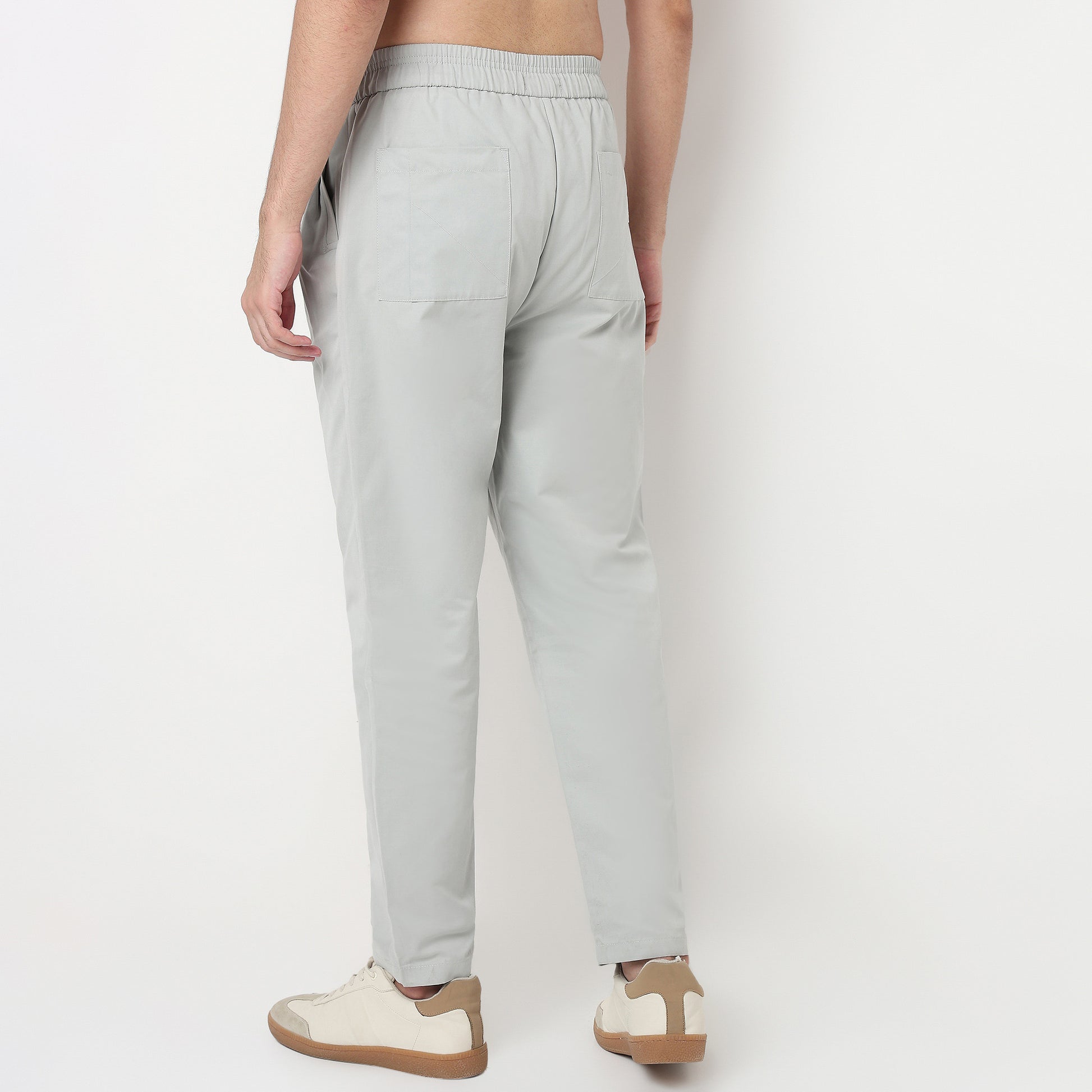 Buy Men Regular Fit Solid Ankle Length Mid Rise Pants  - Style Union