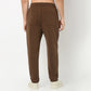 Solid Ankle Length Knitted Textured Pants