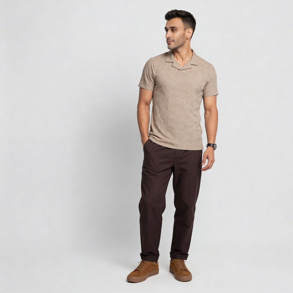 Woven Solid Riviters Mid Rise Pants
