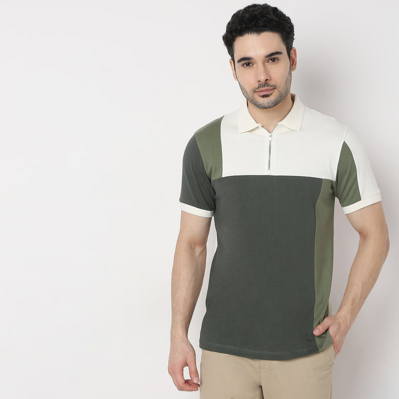 Regular Fit Structured Polo T-Shirt