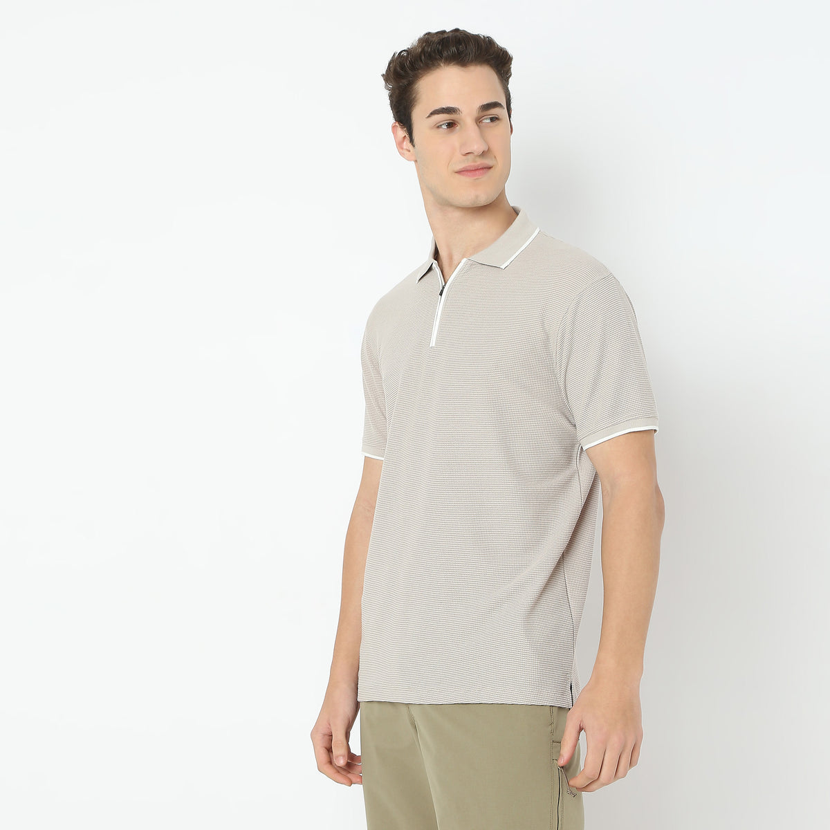 Structured Modern Smart Polo T-Shirt