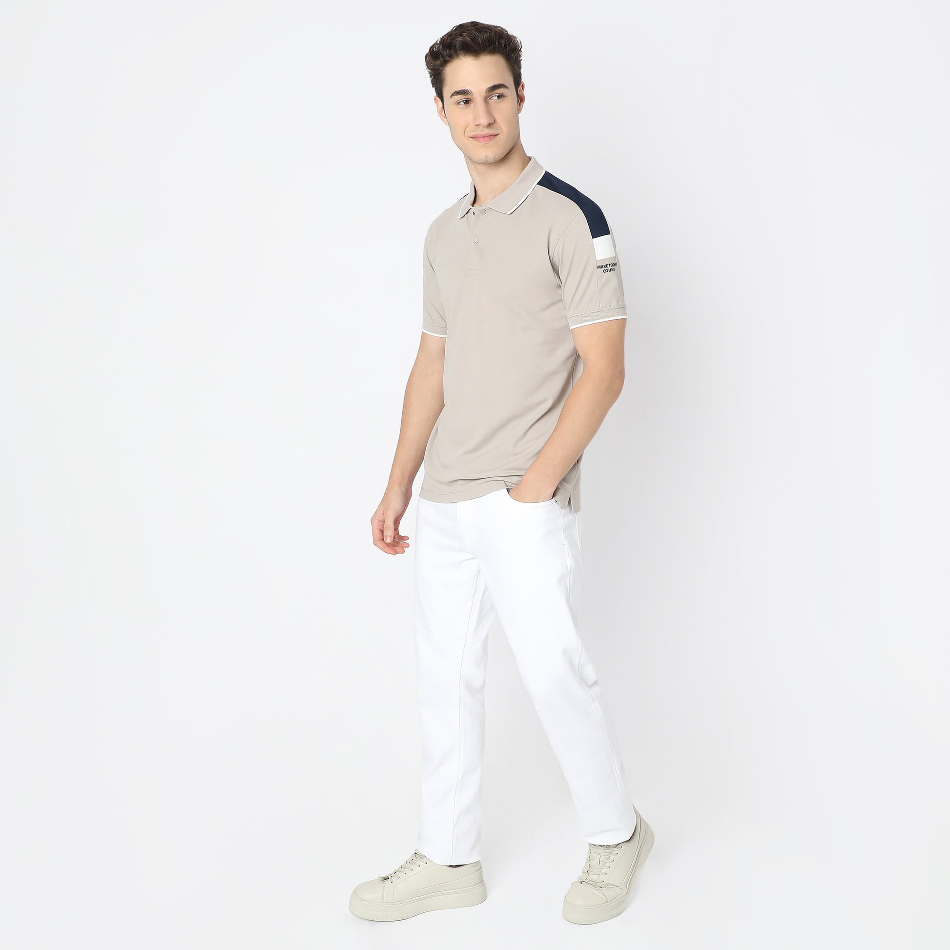 Regular Fit Solid Polo T-Shirt