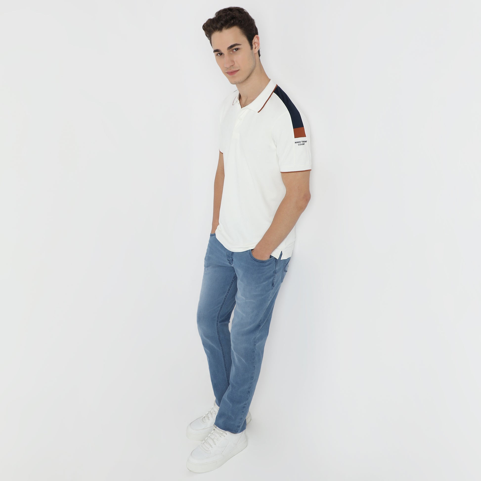 Regular Fit Solid Polo T-Shirt