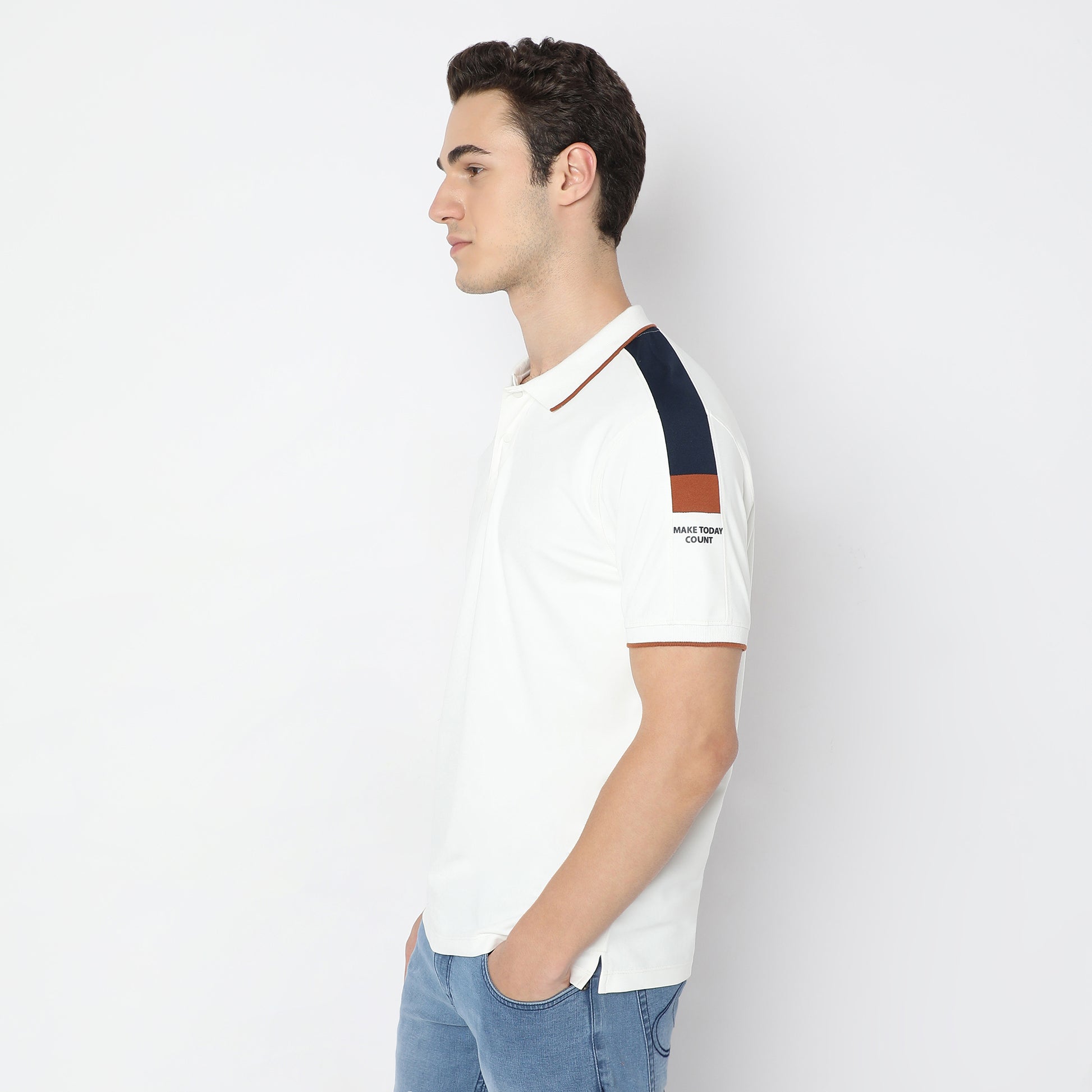 Regular Fit Solid Polo T-Shirt