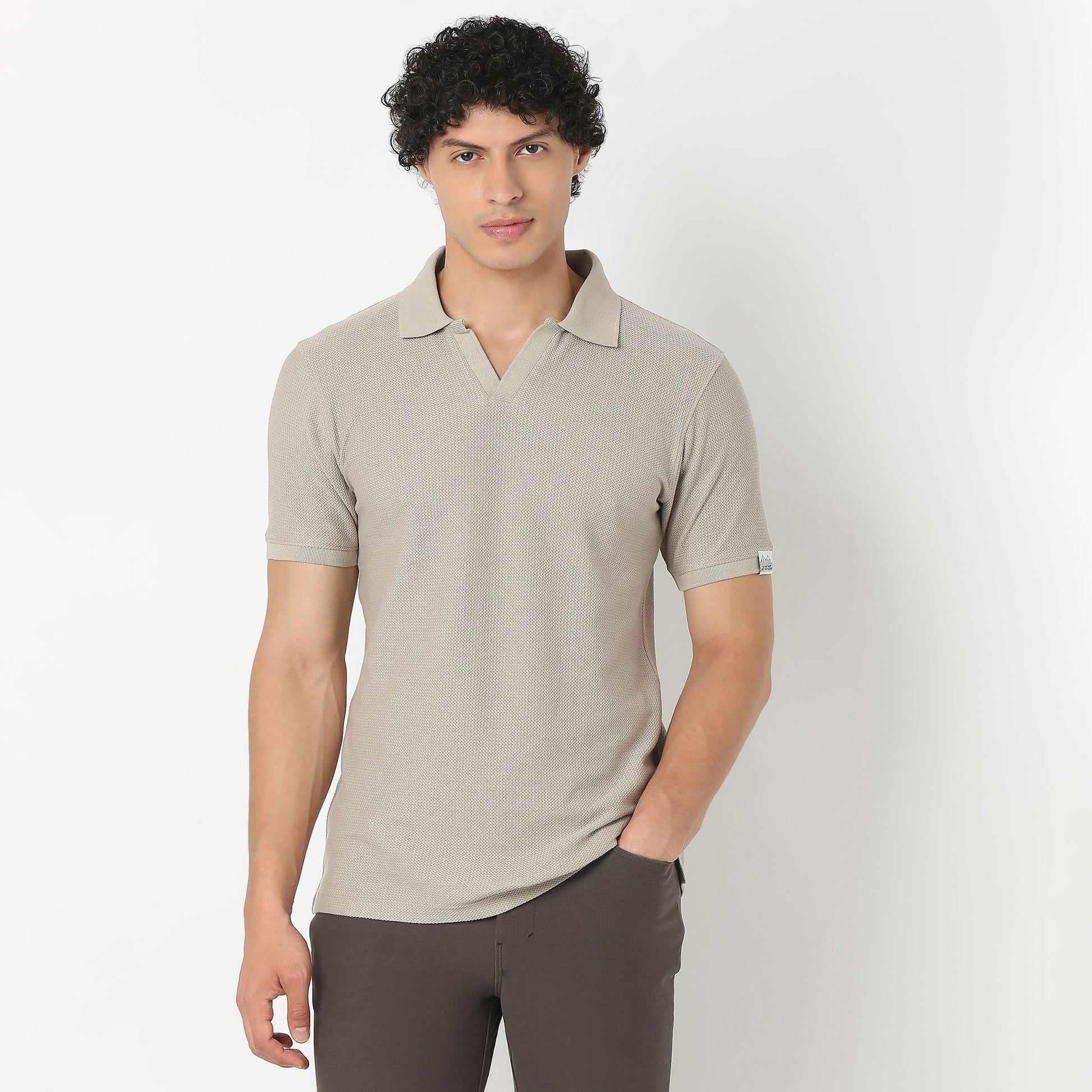 Jacquard Island Polo T-Shirt