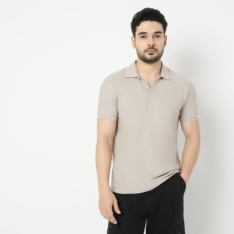 Regular Fit Jacquard Polo T-Shirt