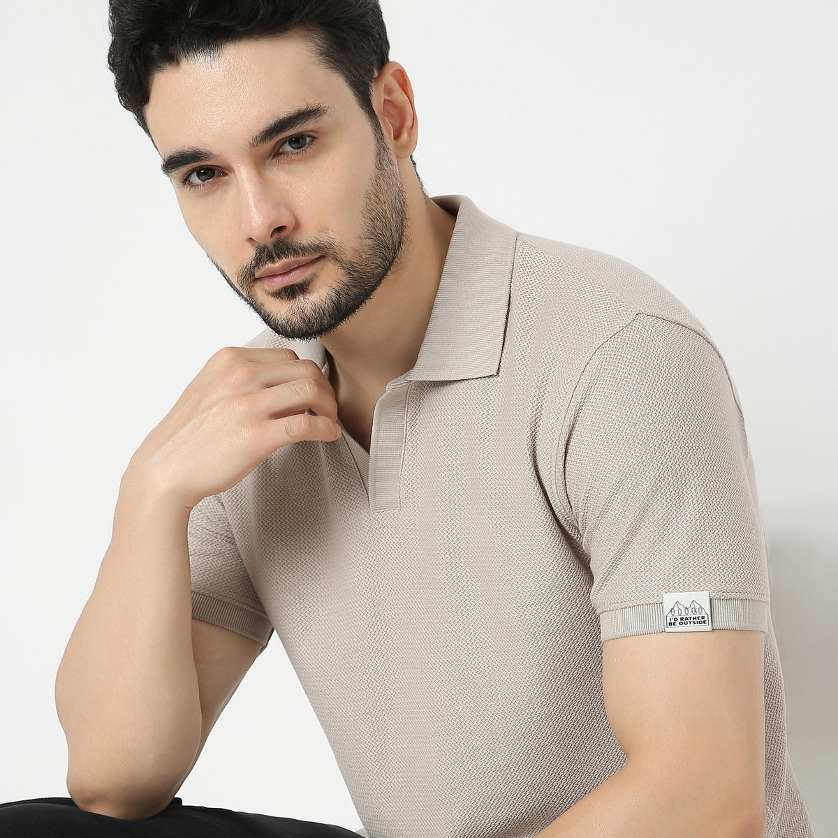 Regular Fit Jacquard Polo T-Shirt