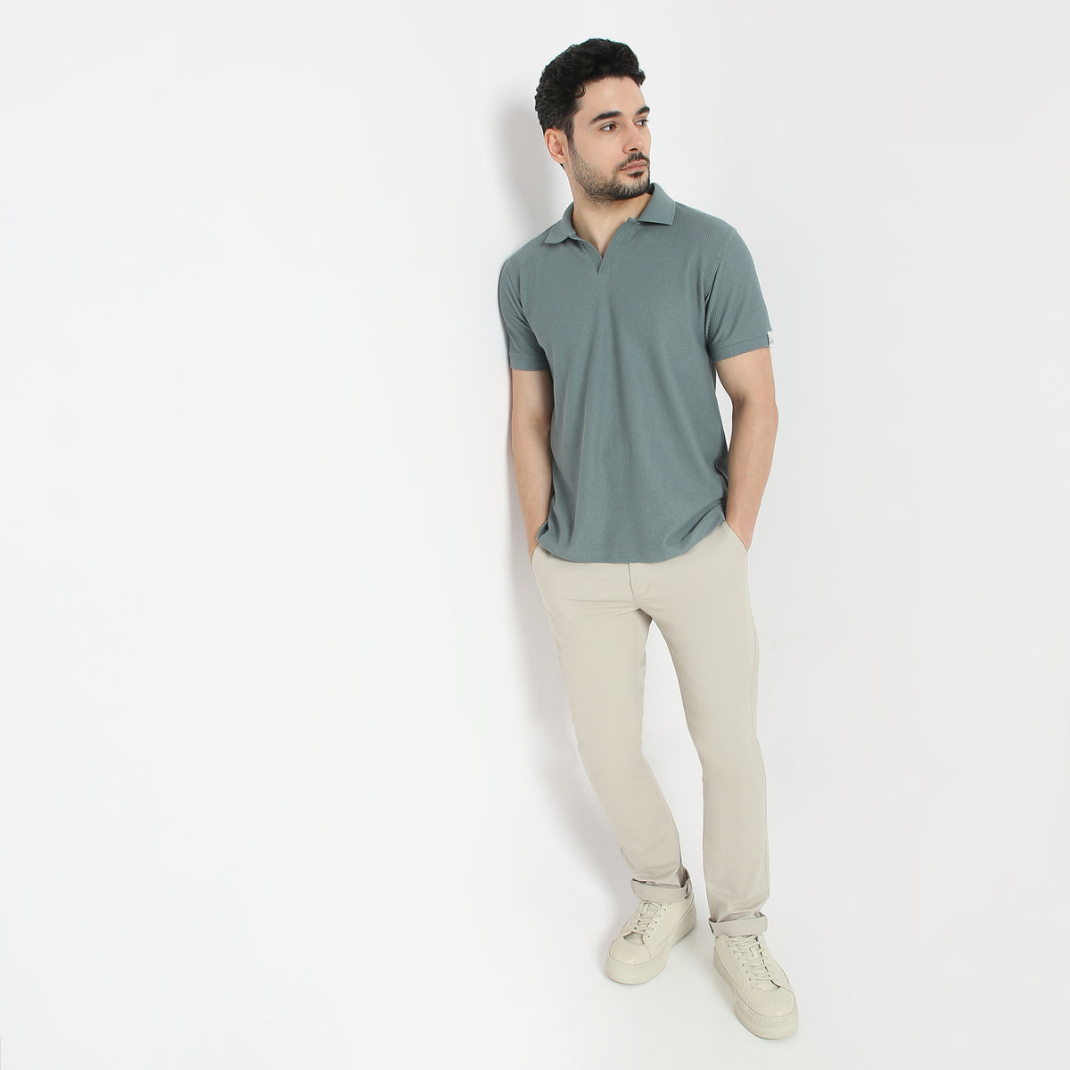 Regular Fit Jacquard Polo T-Shirt