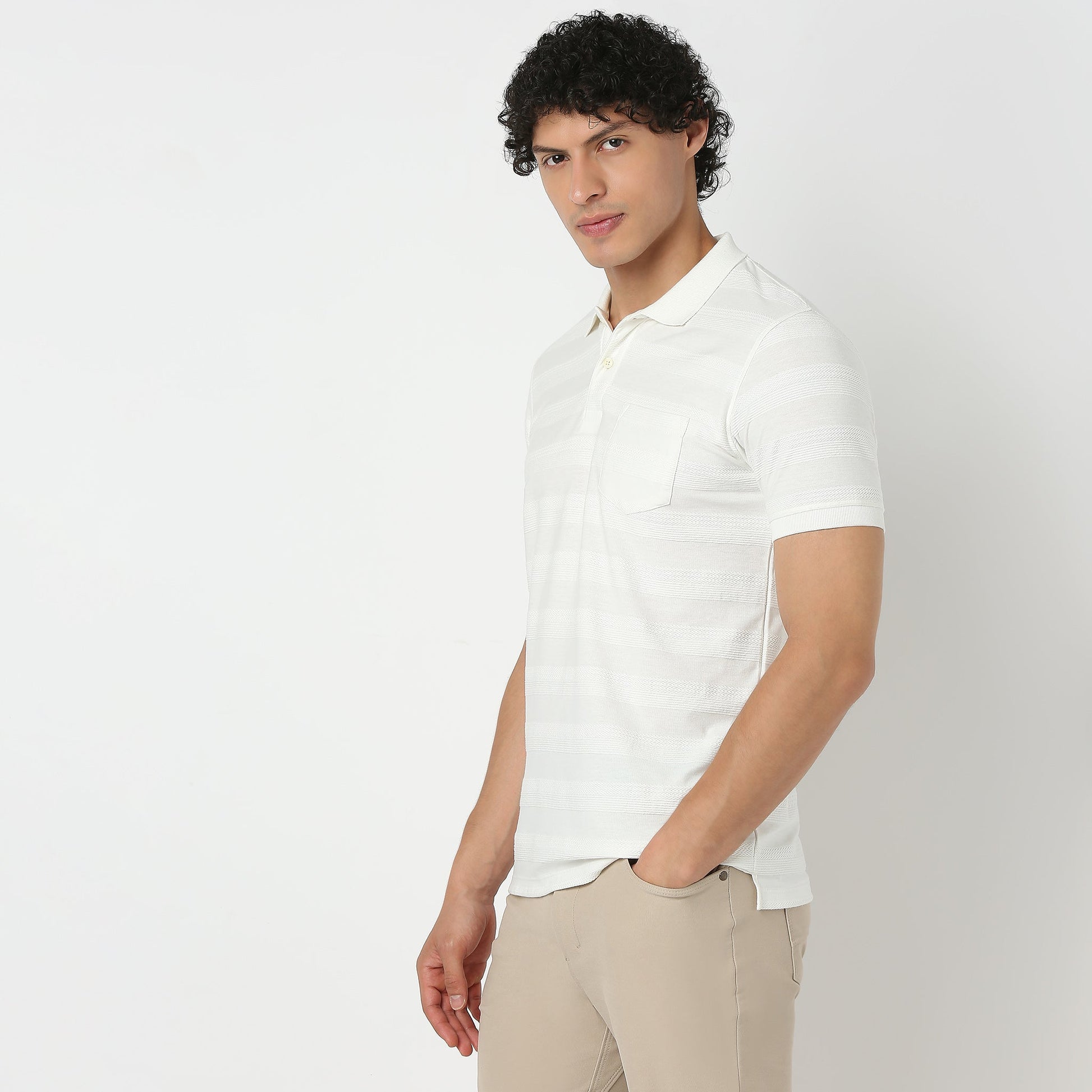 Regular Fit Structured Regular Length Polo T-Shirt