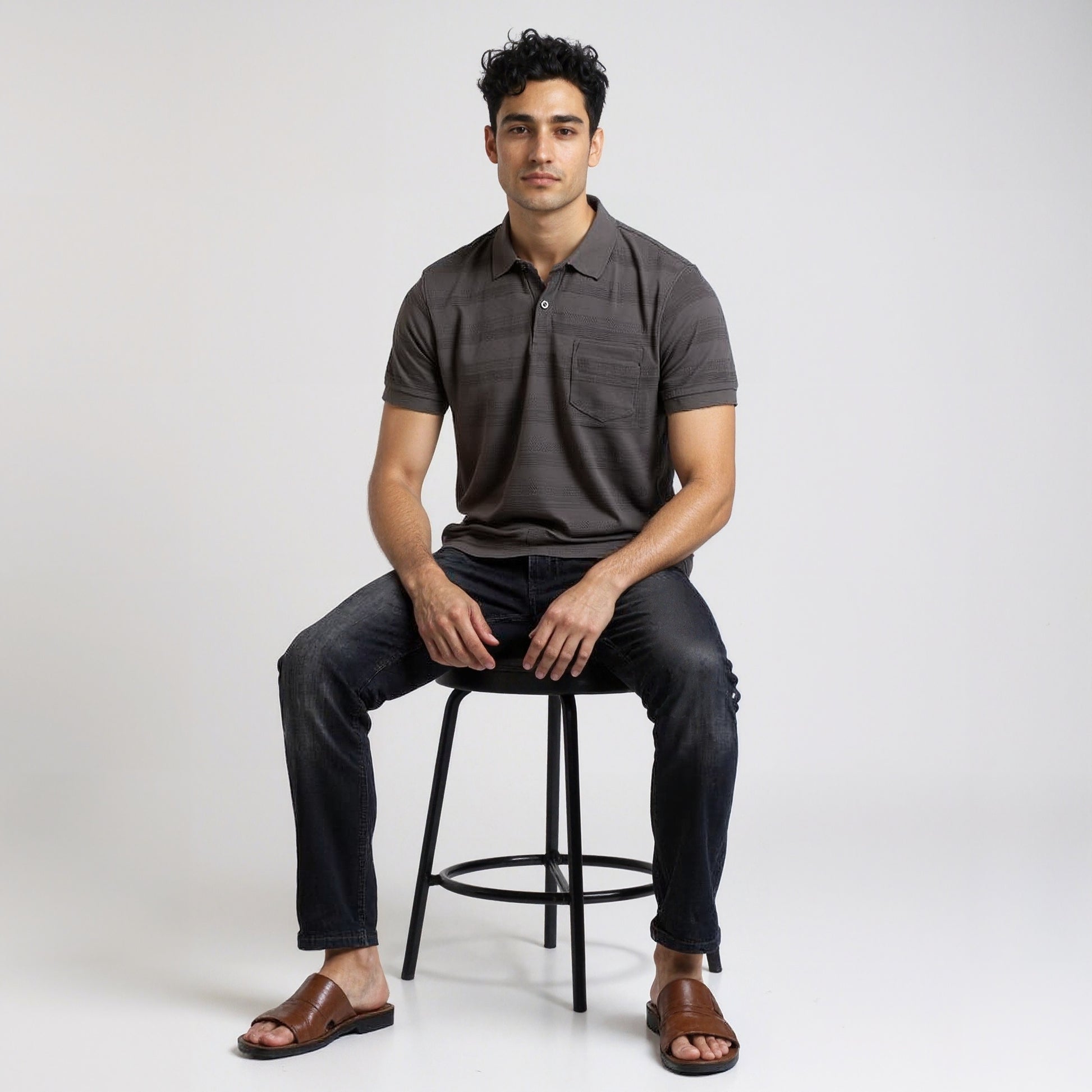 Regular Fit Structured Regular Length Polo T-Shirt