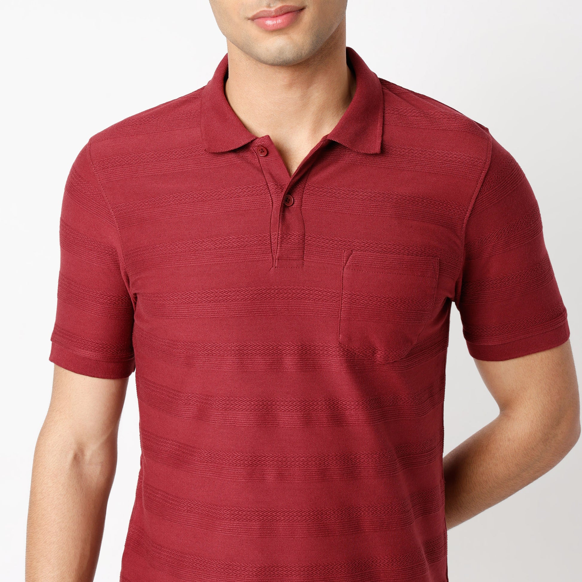 Regular Fit Structured Regular Length Polo T-Shirt