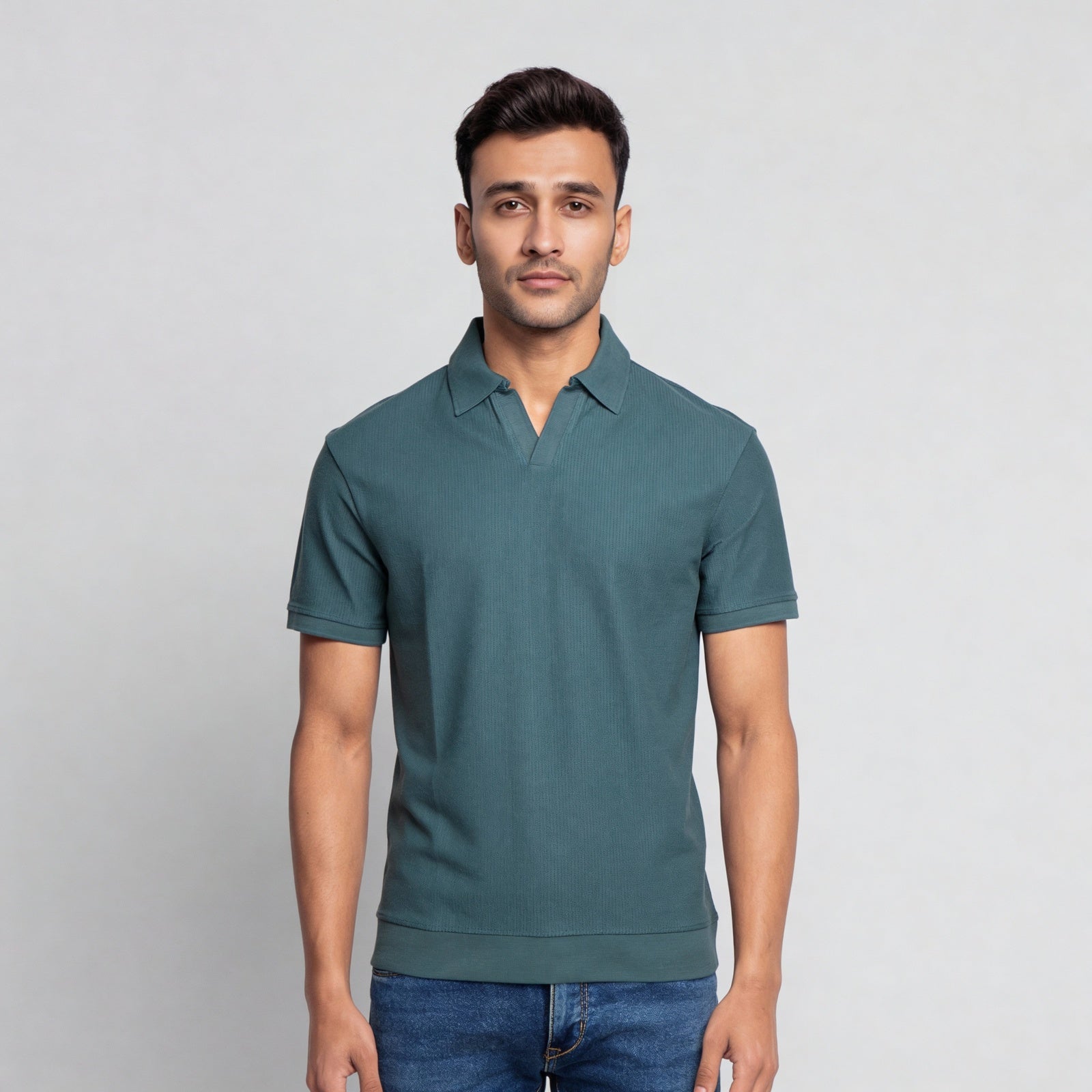 Structured Johnny Collar Island Polo T-Shirt