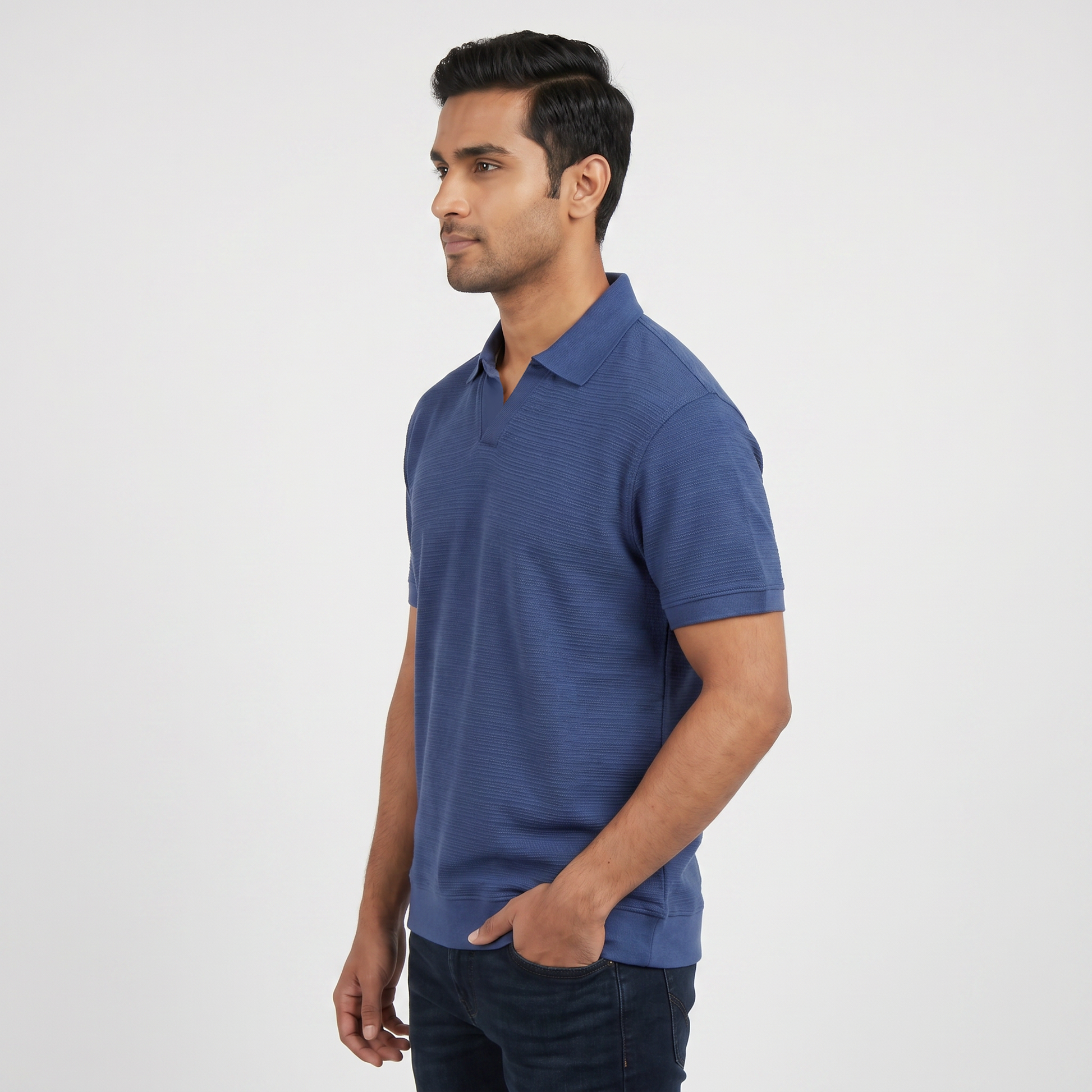Cotton Structured Island Polo T-Shirt