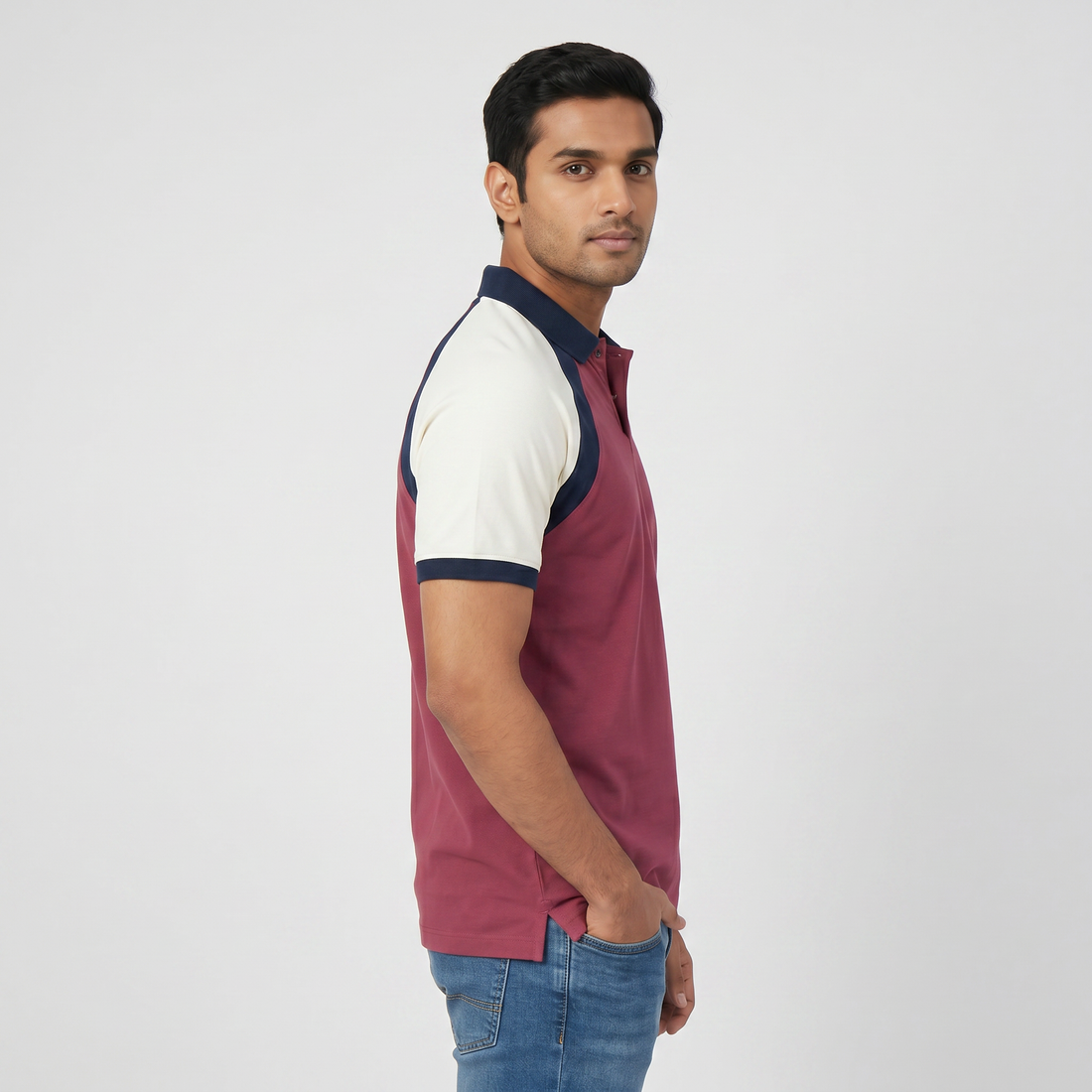 Cut and Sew Urban Polo T-Shirt
