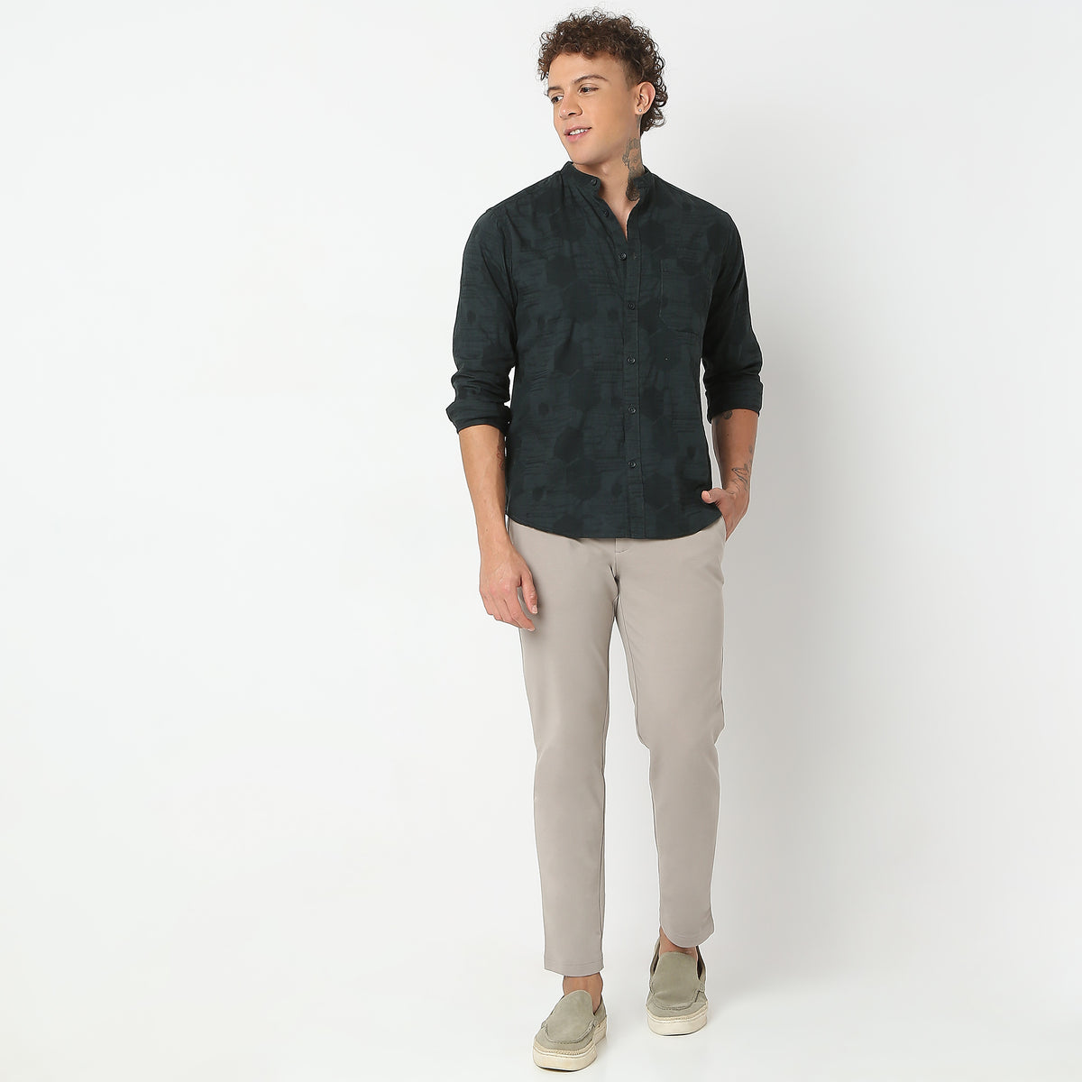 Regular Fit Solid Shirt