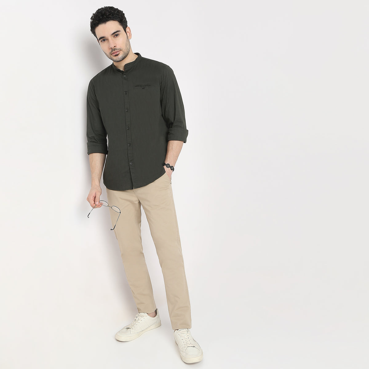 Regular Fit Solid Shirt