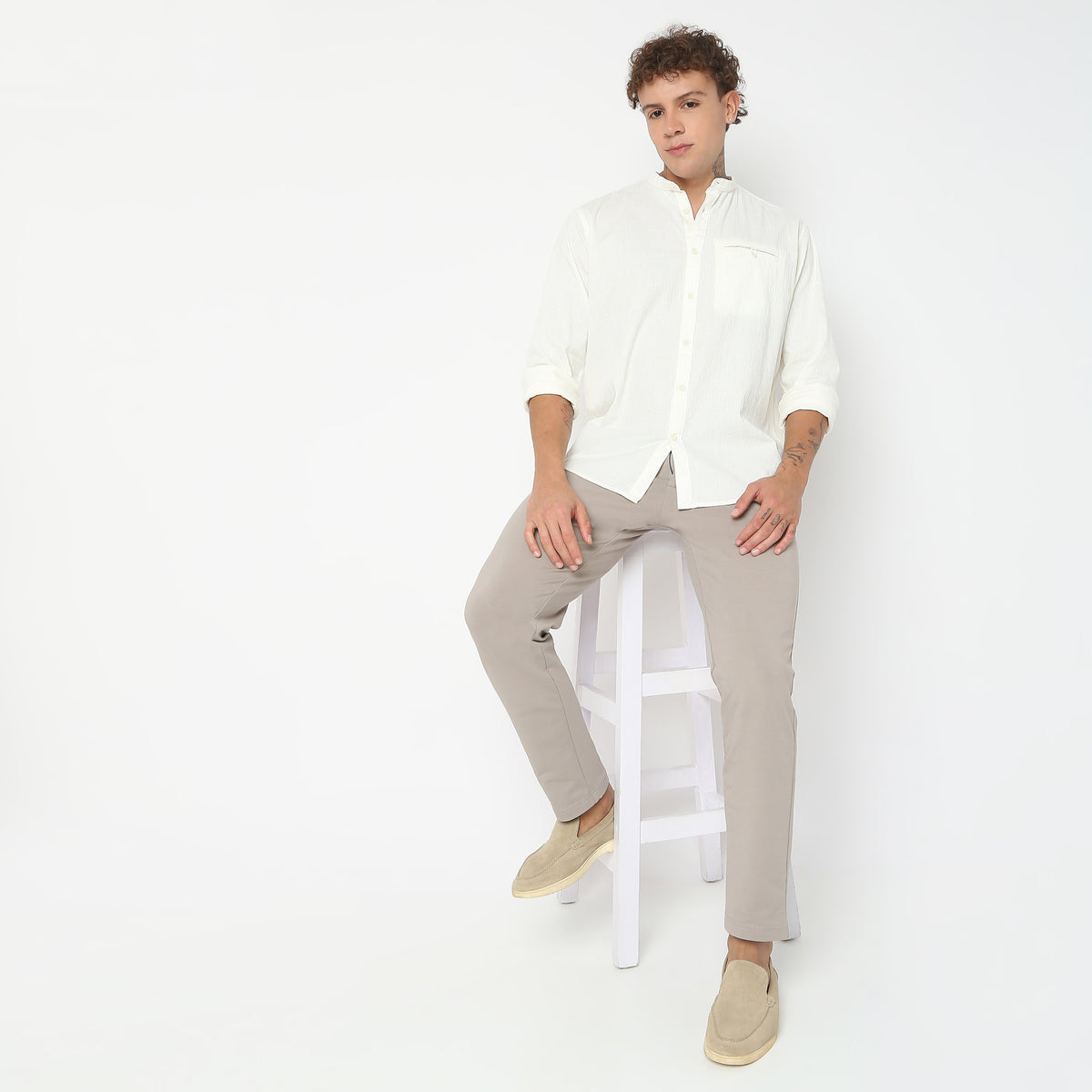 Regular Fit Solid Shirt