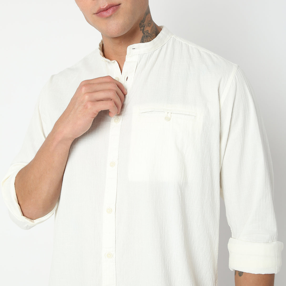 Regular Fit Solid Shirt