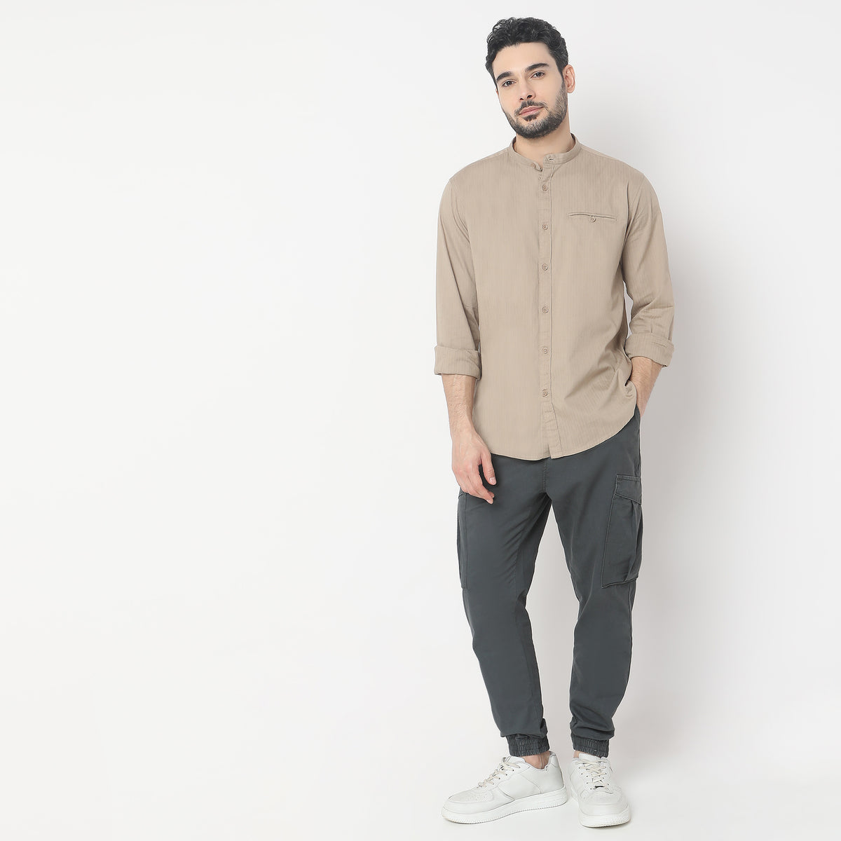 Regular Fit Solid Shirt