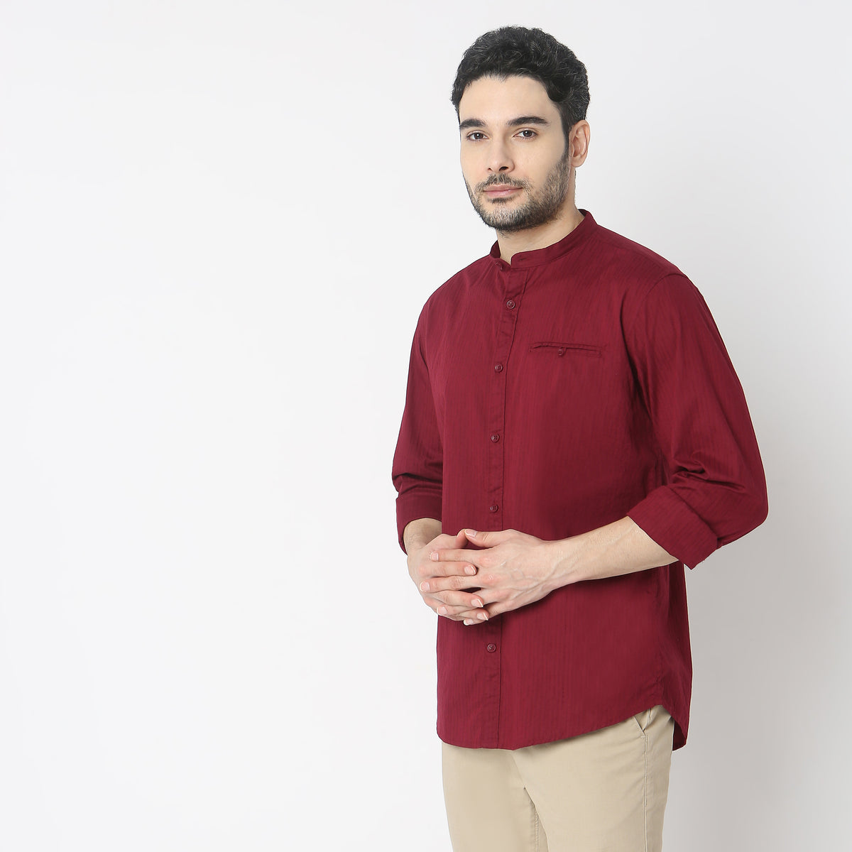 Regular Fit Solid Shirt