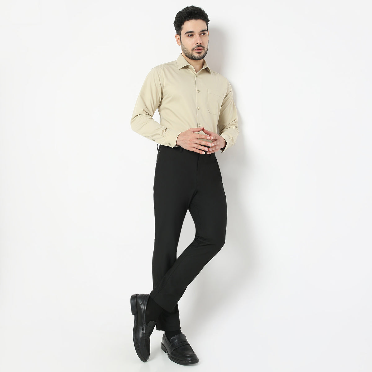 Slim Fit Solid Shirt