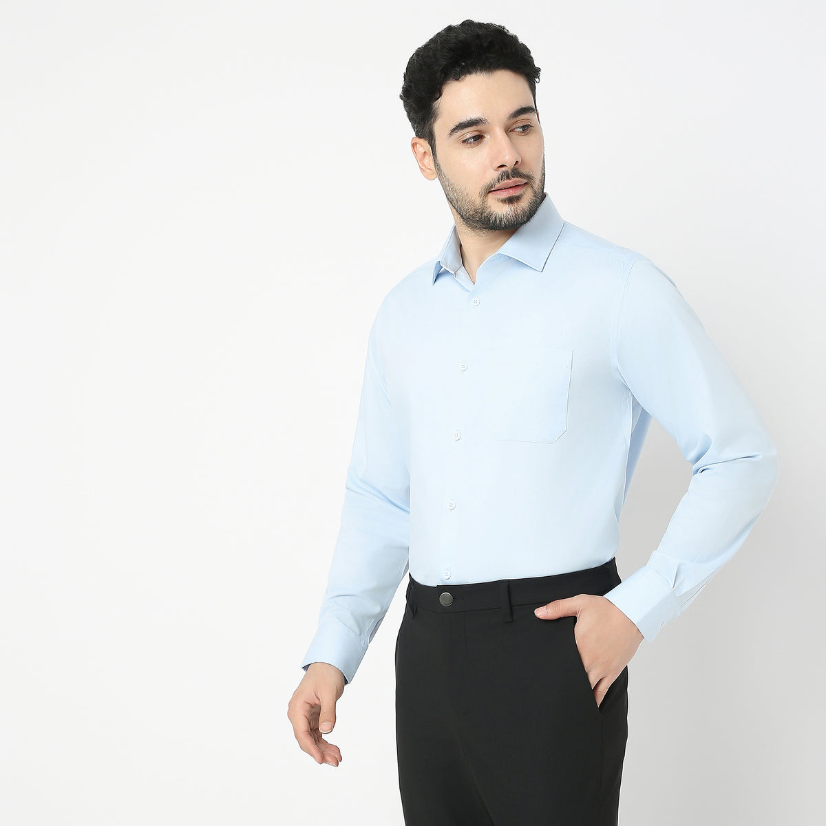 Slim Fit Solid Shirt