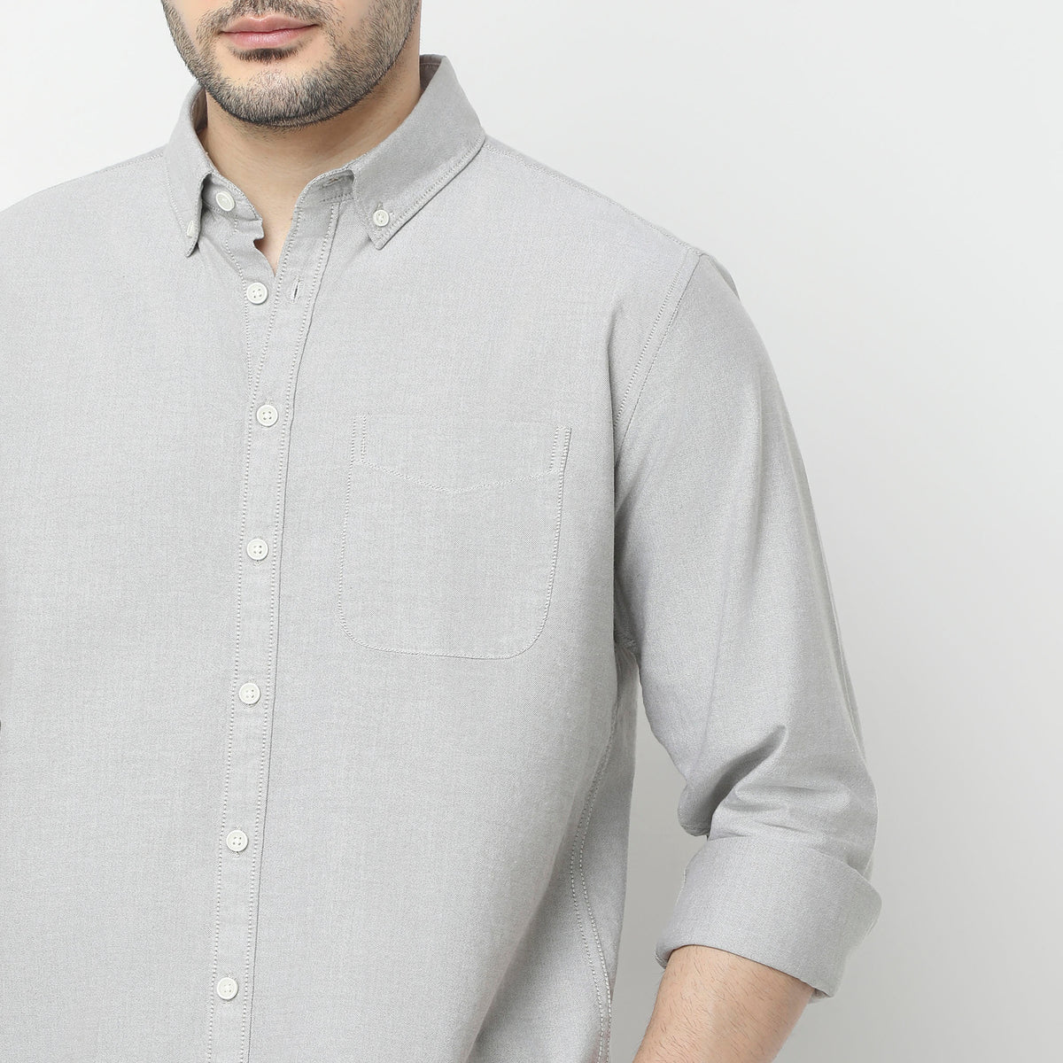 Slim Fit Solid Shirt